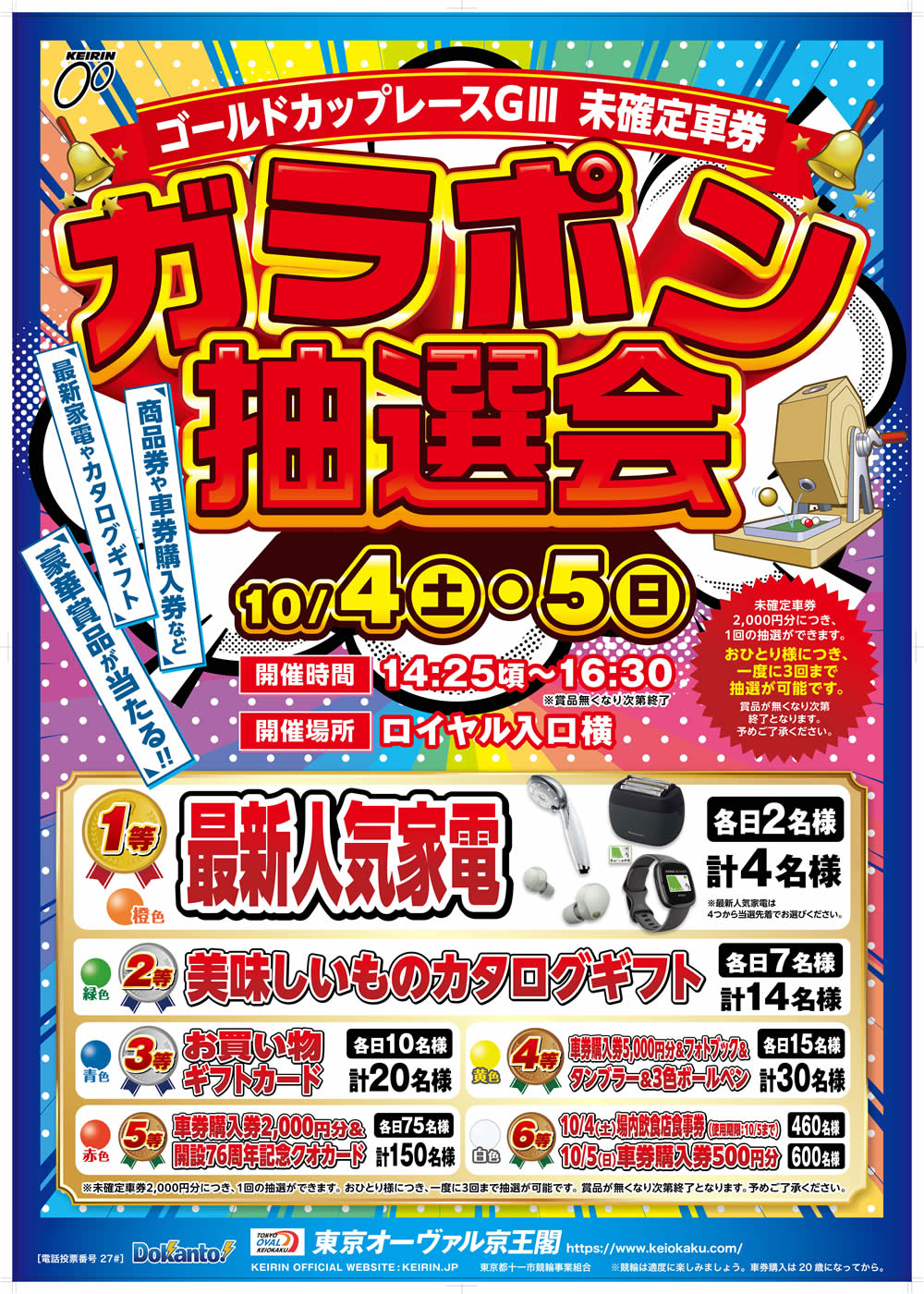 未確定車券ガラポン抽選会